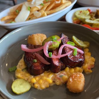 Shango Bistro & Wine Bar signature dishes Two Avocado Spring Rolls
Chicken and Andouille Sausage Gumbo
Pan Seared Kurobuta Pork Belly